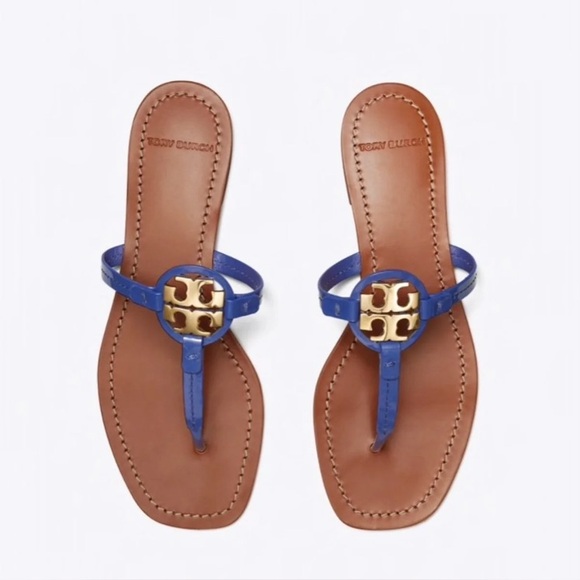 Tory Burch Mini Miller Patent Leather Thong Sandals - Picture 11 of 11